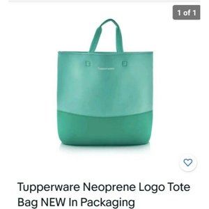 Tupperware Neoprene Logo Tote Bag NEW In Packaging